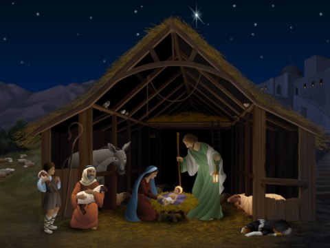 Christ in the manger, the New Born King!!!